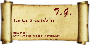 Tanka Gracián névjegykártya